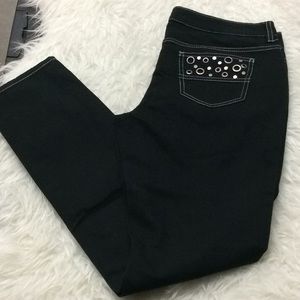 City Streets black straight leg denim jeans 11